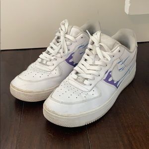 Drip Creationz Blue Flame Air Force 1 sneakers